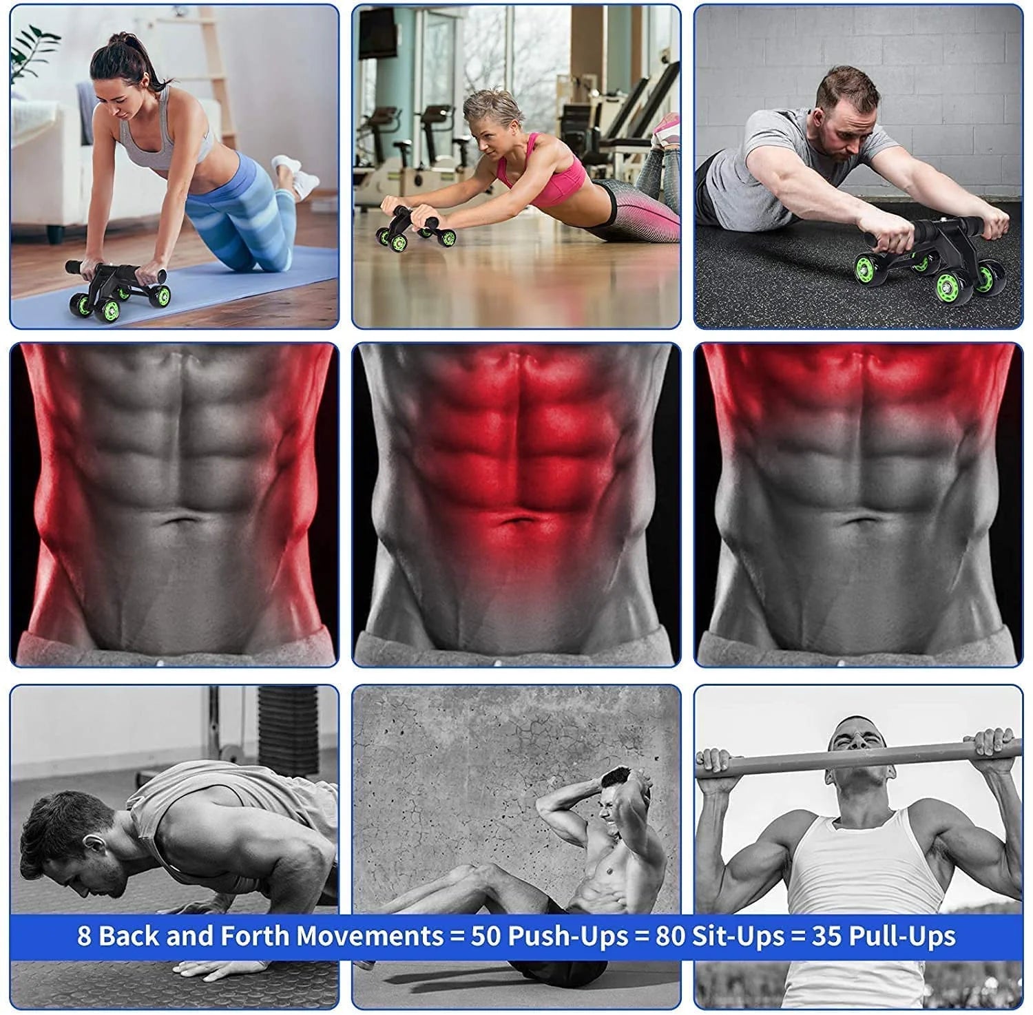 Ab Roller Wheel Exercise Equipment for Core Workout and for Abdominal Exercise