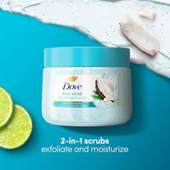 Dove Tropical Coconut & Lime Body Scrub, Glycerin, Lauric Acid  - 425g