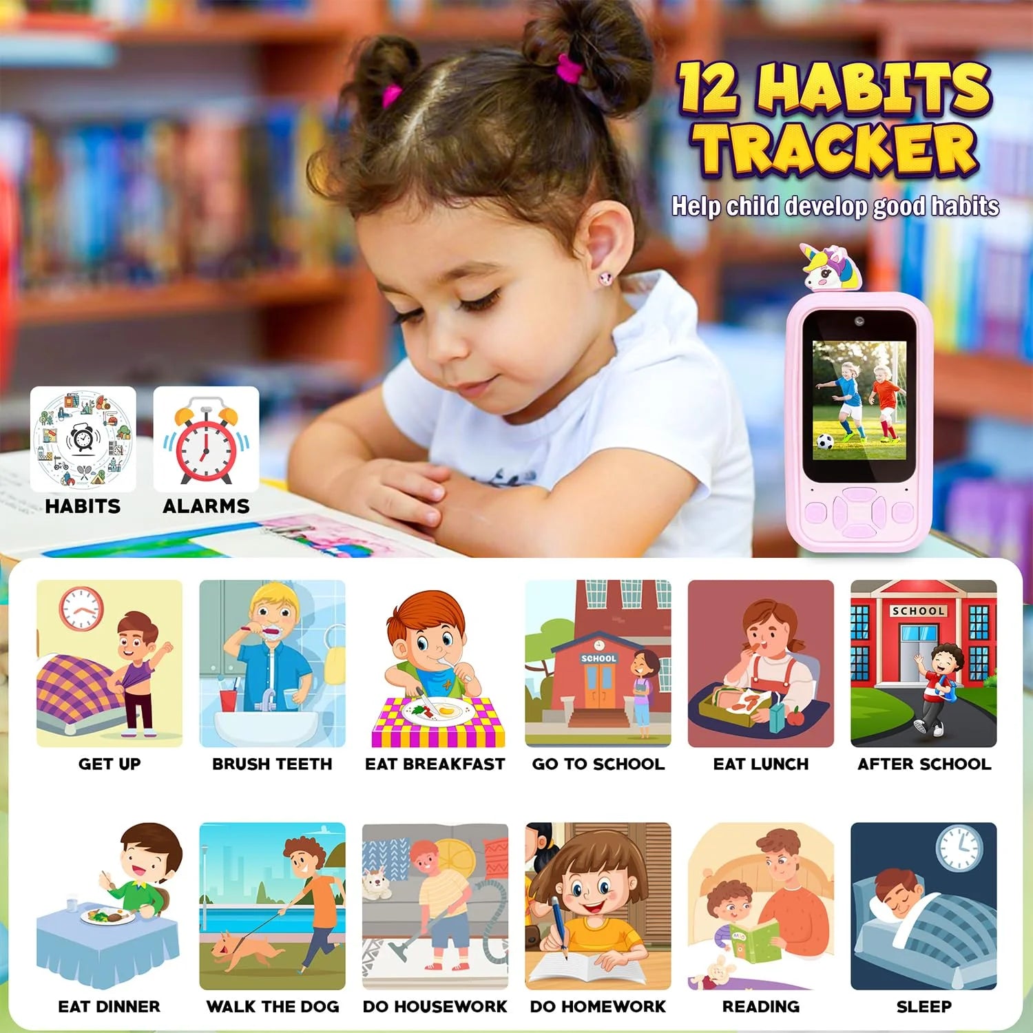 Learning Play Toy Mobile Phone with Dual Camera