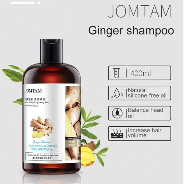 JOMTAM Ginger Herbal Shampoo Anti-Hair Loss Itching Dandruff Control - 400ml