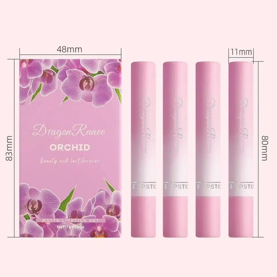 Dragon Ranee 4 IN 1 Creative Pure & Flawless Love Cigarette Matte Lipstick