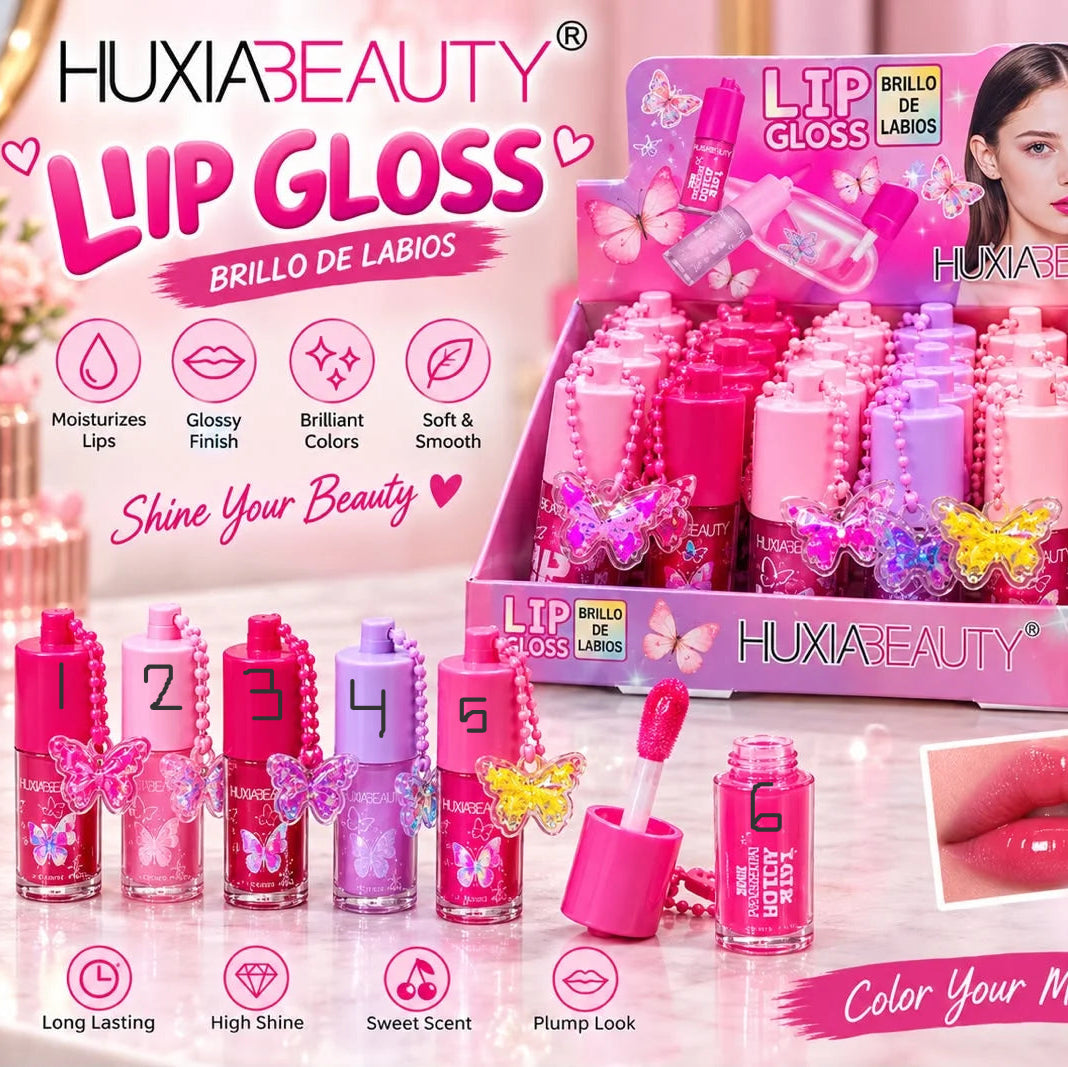 Huxia Beauty Butterfly Keychain Lip Gloss