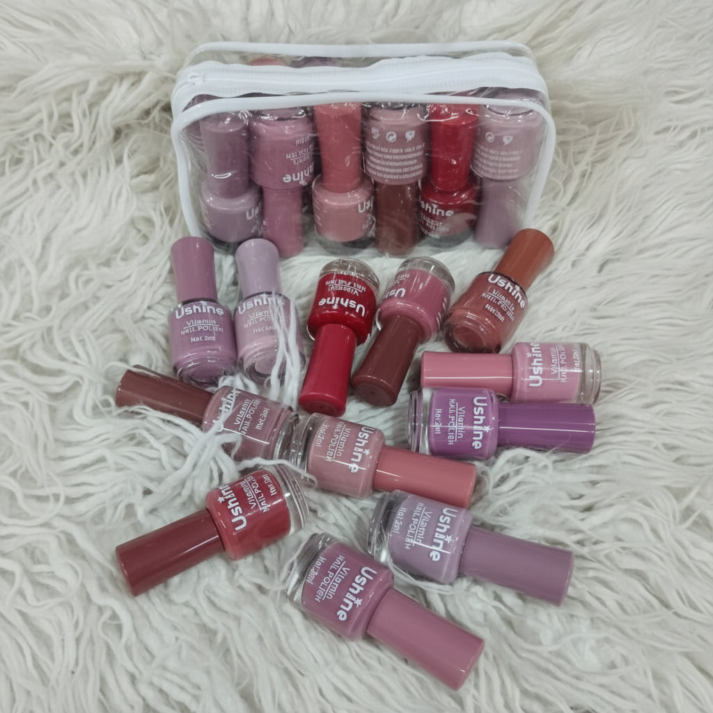 U Shine Nude nail polish  - 12 Pcs