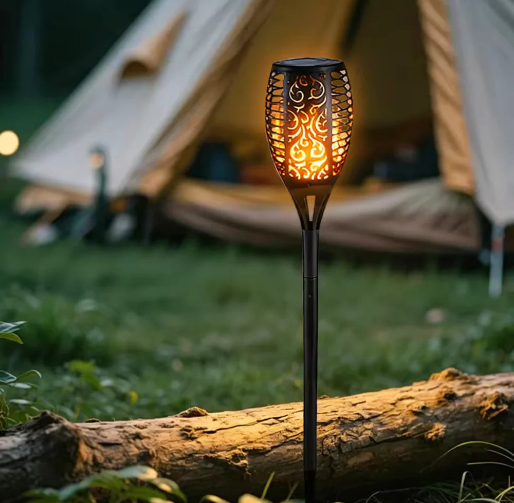 Outdoor Garden Solar Flickering Flame Light, Garden Yard Lamp, LED Garden Torch Lights