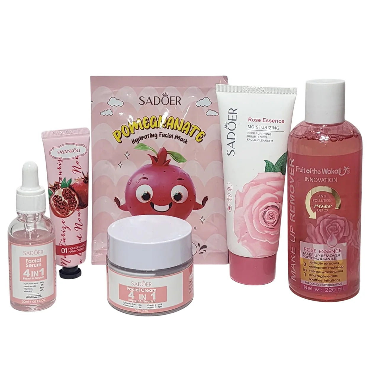 Rosy Glow 6-in-1 Skincare Set - Pack of 6 Items