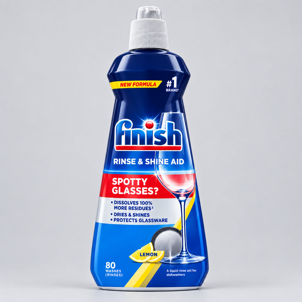 Finish Lemon Rinse & Shine Aid Dishwasher - 80 Washes