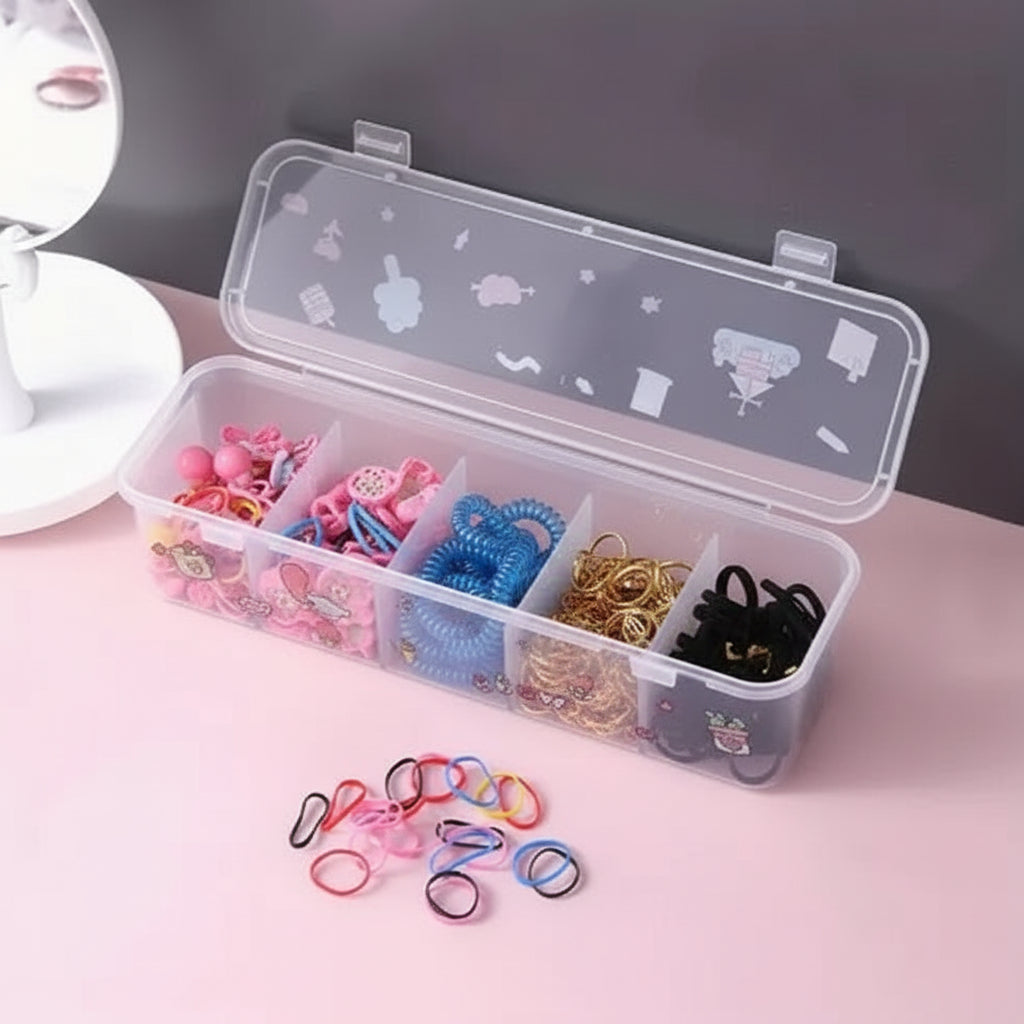1Pc Household Hair Accessories Five Compartment Storage Box