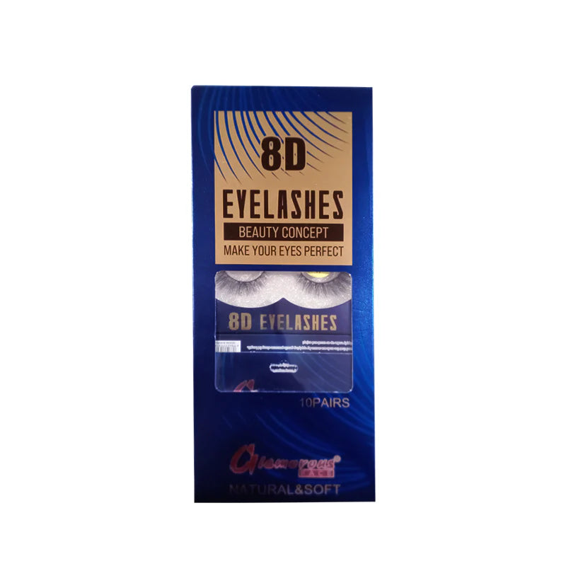 Glamorous Face 8D Mink Hair Eyelashes 10 Pieces GF 8066