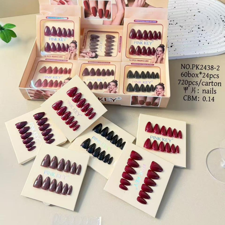 Pink Key Fast Fashion of Nails press-on Acrylic Nails