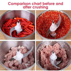 Silver Crest Stainless Steel Meat Chopper Machine Electric 4Blades