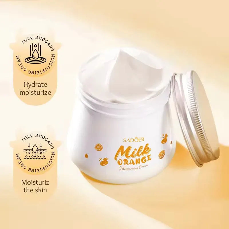SADOER Orange Milk Vitamin C Face Cream – Whitening & Brightening Moisturizer