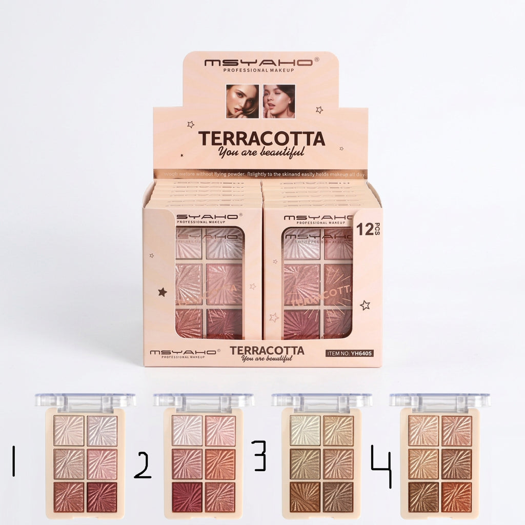MSYAHO Terracotta - 6 Color Shimmer Eyeshadow Palette