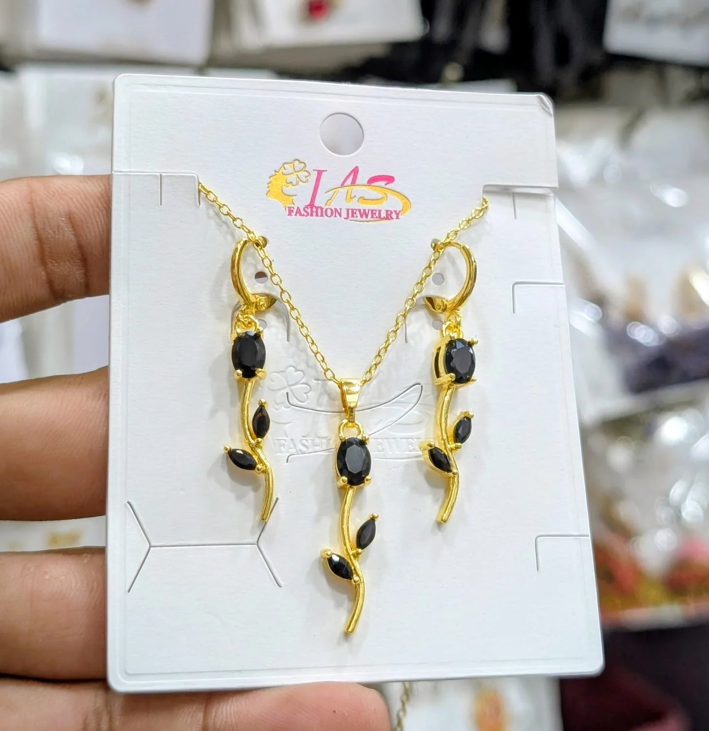 stainless steel Botanical Floral Jewelry Set