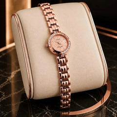 Silver-tone mini women's dress watch - With Box