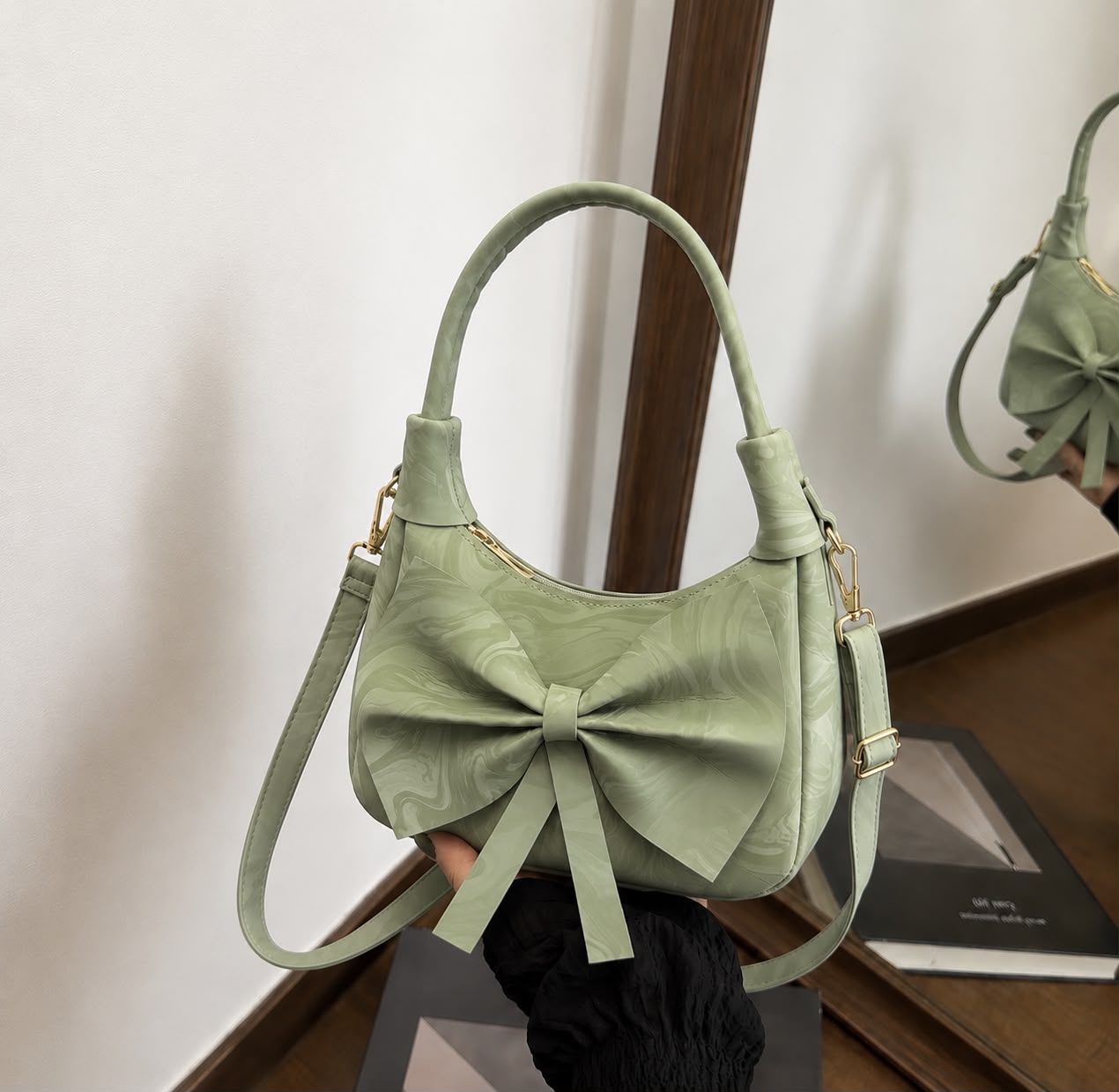 Bow Style Cross Body Bag For Girls
