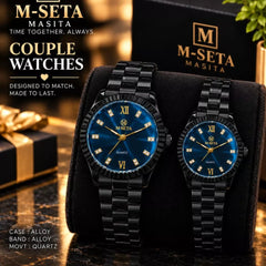 M-Seta Stylish Men’s & Ladies’ Matching Watches = With bOx