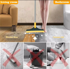 Bathroom Cleaning Brush with Wiper 2 in 1 Tiles Cleaning Brush Floor