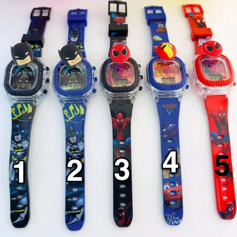 Cartoon Character Spinner Watch with Music & Lights