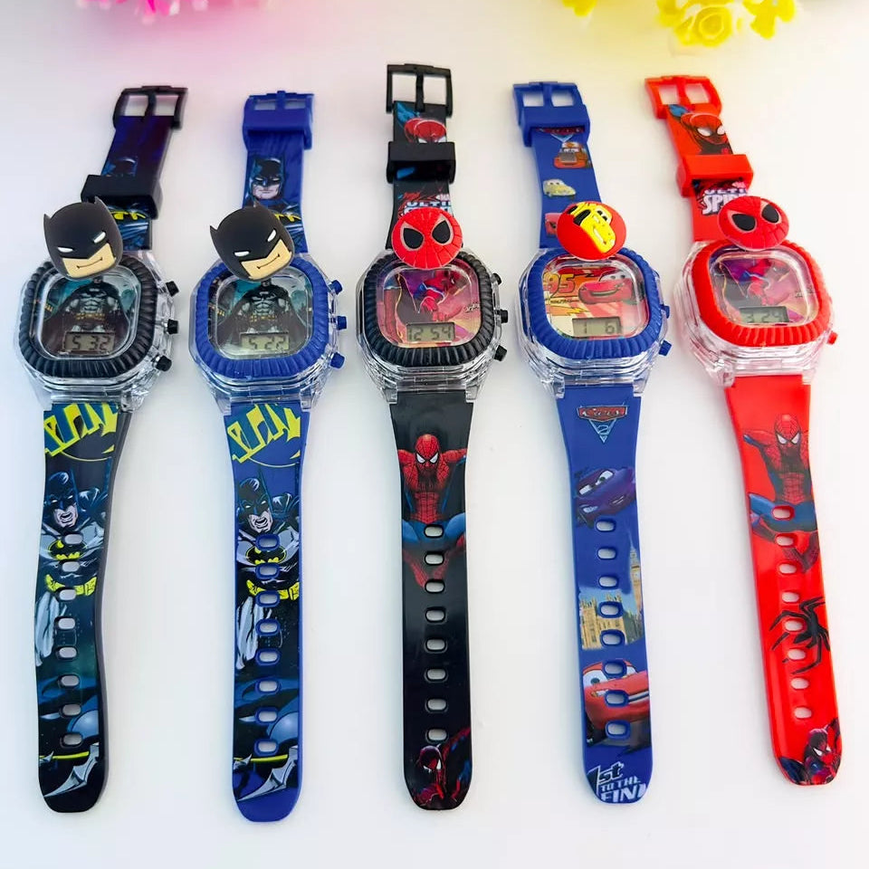 Cartoon Character Spinner Watch with Music & Lights