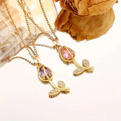 stainless steel tulip locket chain - Each