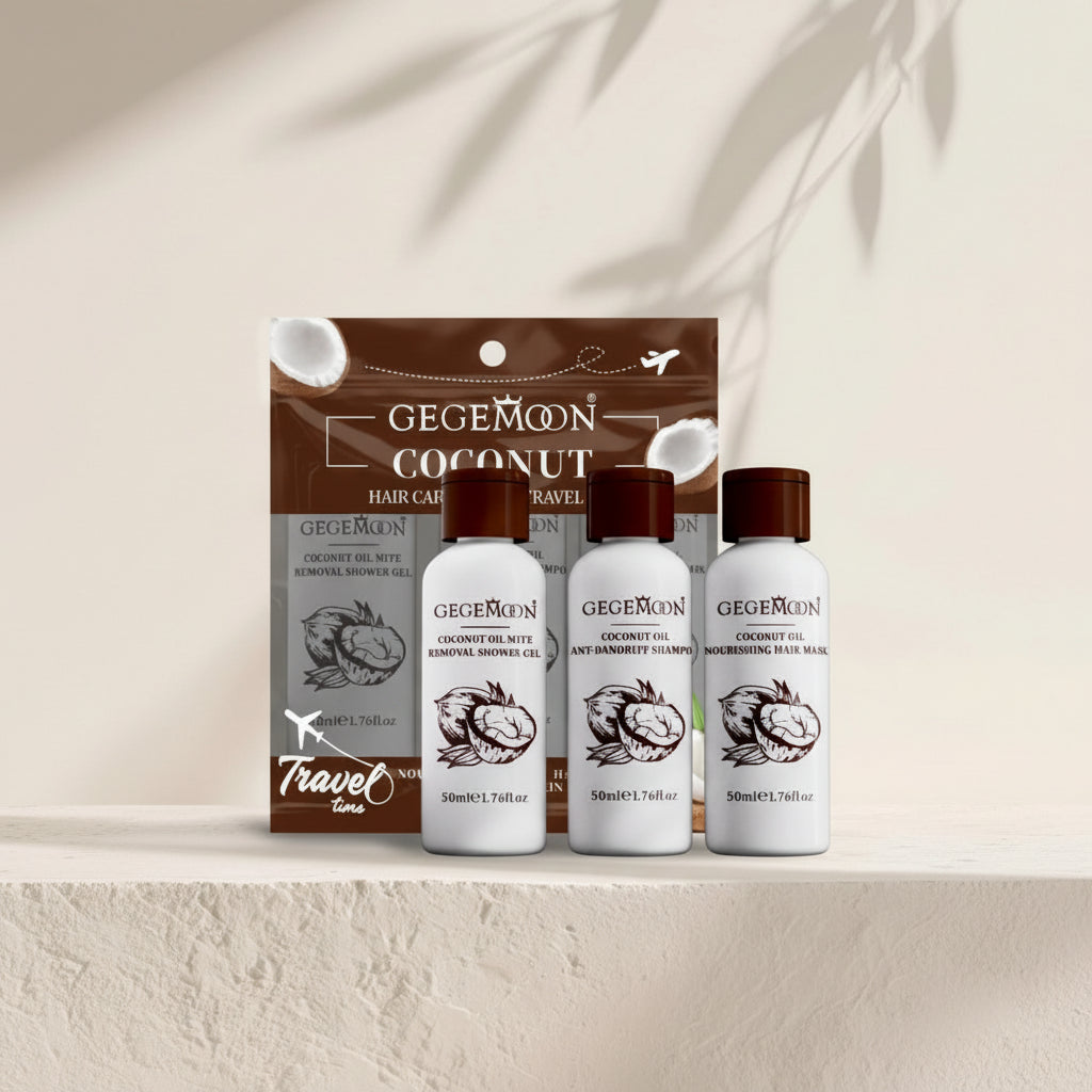 Gegemoon Coconut Hair Care & Bath Travel Set - 50ml