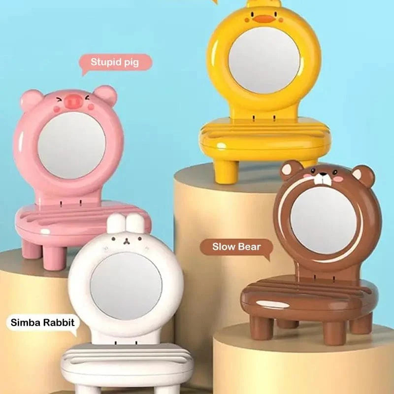 Cute Mobile Phone Chair Table Stand with Mirror