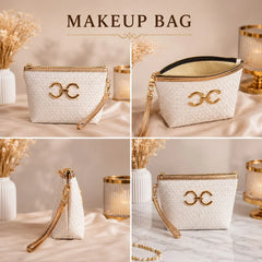 Elegant Woven Makeup Organizer Bag – Each