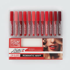 Romantic May Matte Lipgloss Pack of 12
