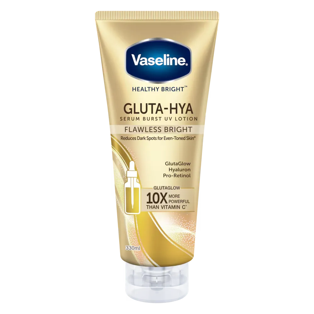 Vaseline Essential Even Tone Flawless Glow Gluta-Hya Serum Burst Lotion - Made in Thailand