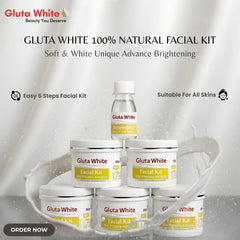 Gluta White 100% Natural Facial Kit – Soft & White Unique Advance Brightening