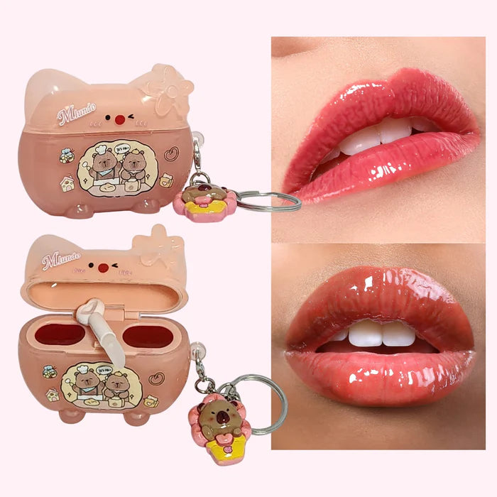 MLUNDO 1PCS Earphone shaped The unique design lip gloss