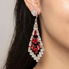 Gold-Tone Crystal Chandelier Earrings