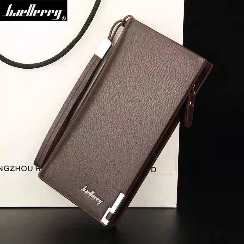 Baellerry Long Leather Clutch Wallet