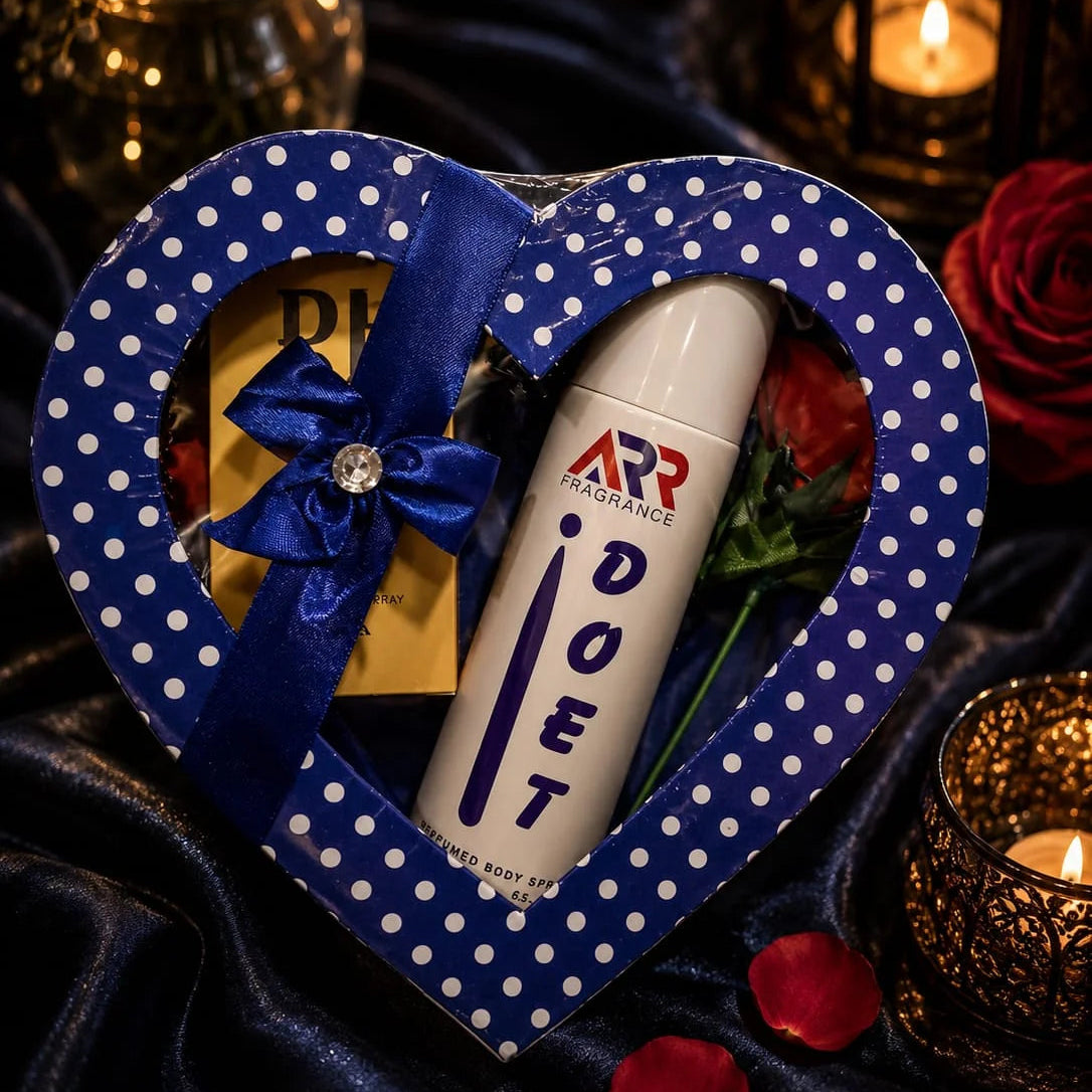 Heart Shape Gift Pack 2 Pcs Perfume 35ml + 200ml Body Spray Set
