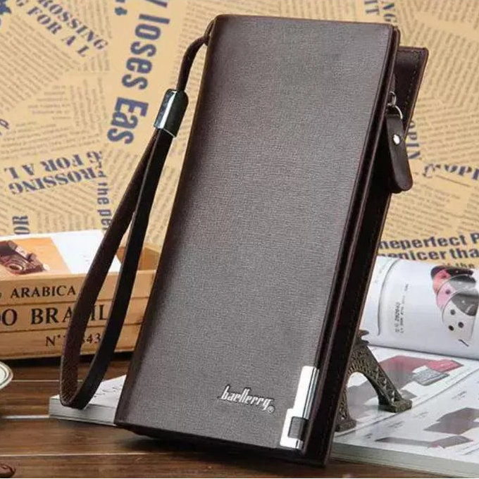 Baellerry Long Leather Clutch Wallet