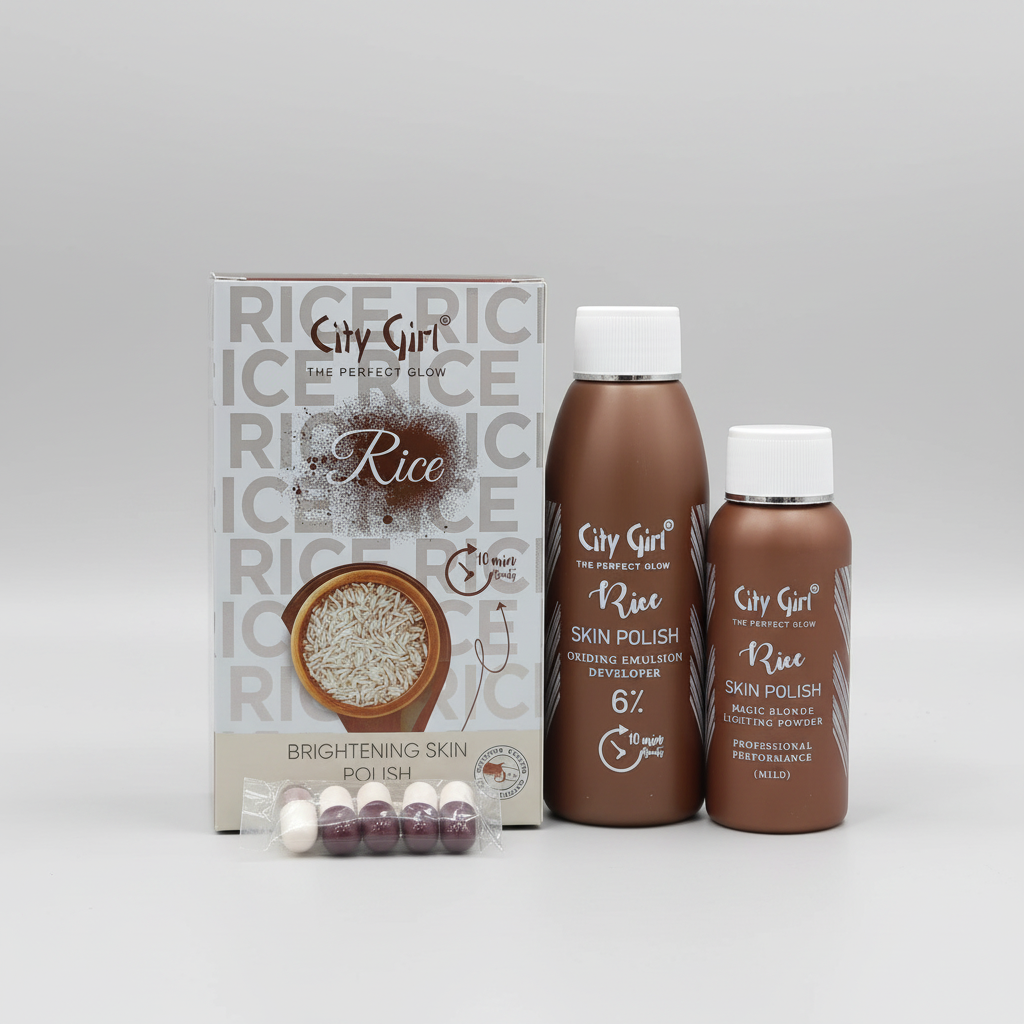City girl Rice skin polish with free capsules
