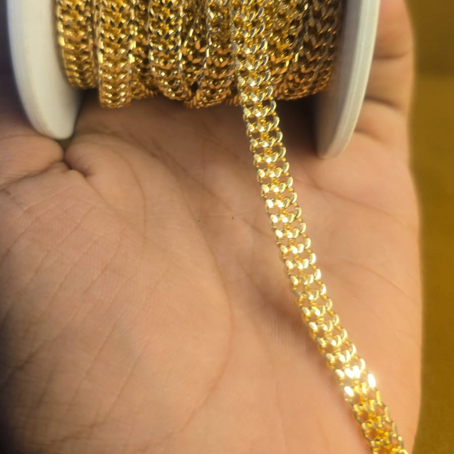 gold-tone curb or Cuban Permanent Bracelet - 5m