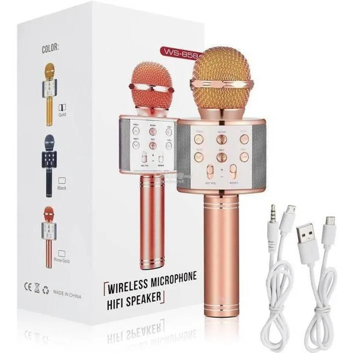Wireless Mic with Speaker Bluetooth Karaoke Radio Microphone - Each