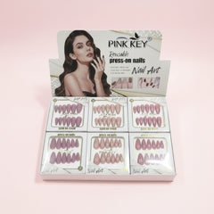PINK KEY Reusable Matte Press On Nails