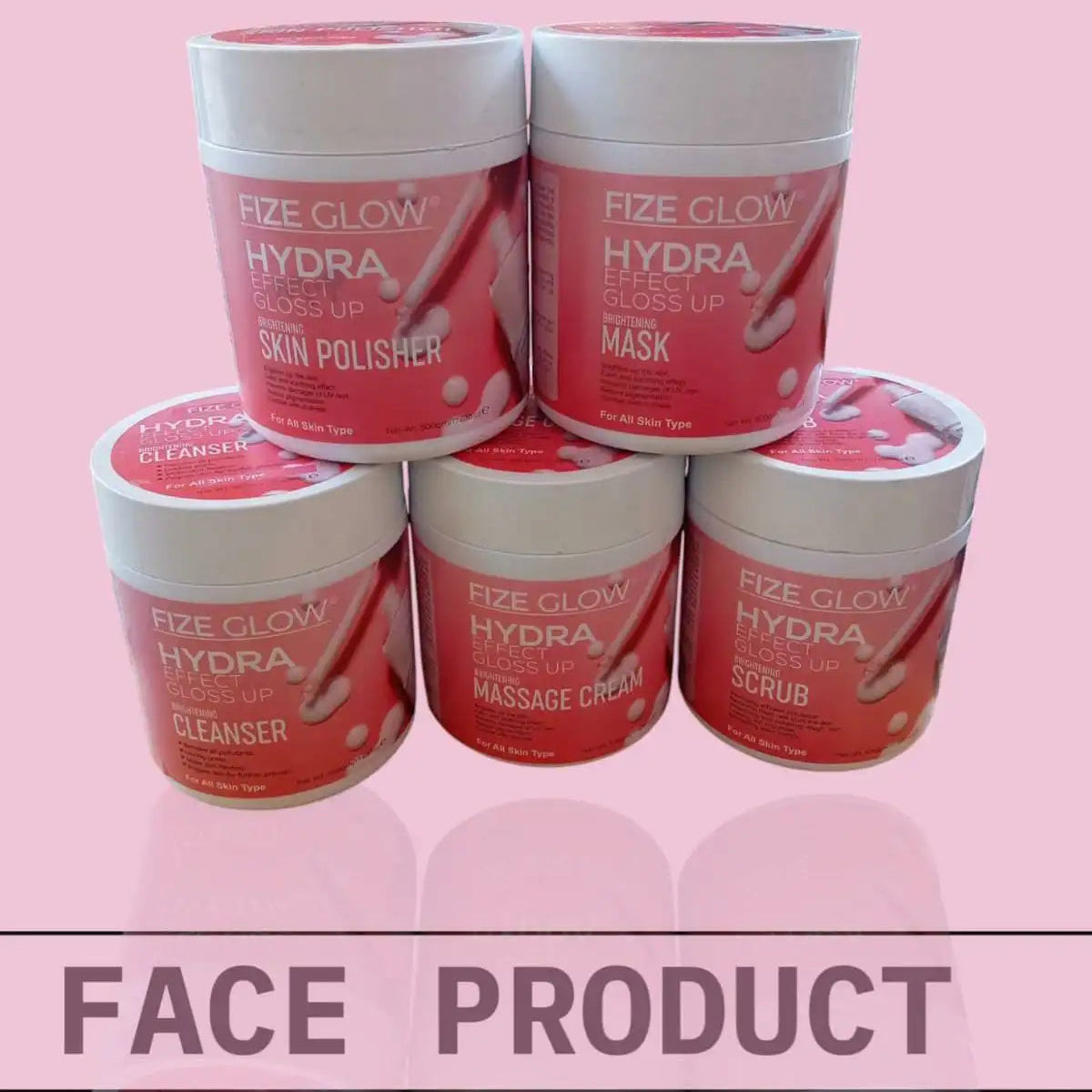 Fize Glow Hydra Facial Kit Complete Skincare Set - 500g Each