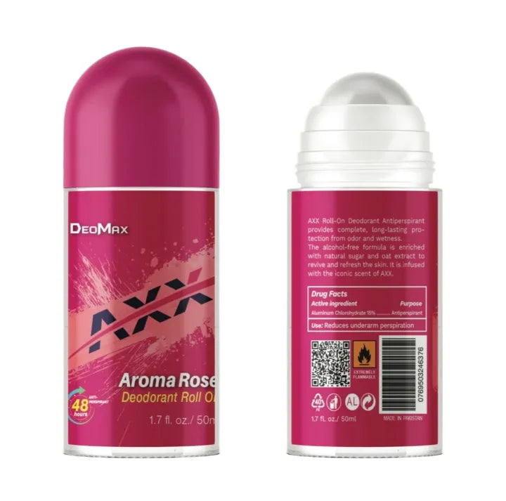 Deomax Aroma Rose Deodorant Roll On 48H Long Lasting 50ml