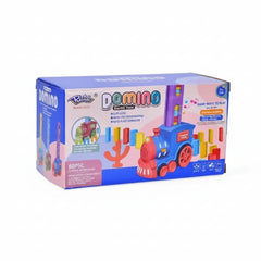 Domino Train Toy  Sound Automatic Domino Train Set - 60 Piece