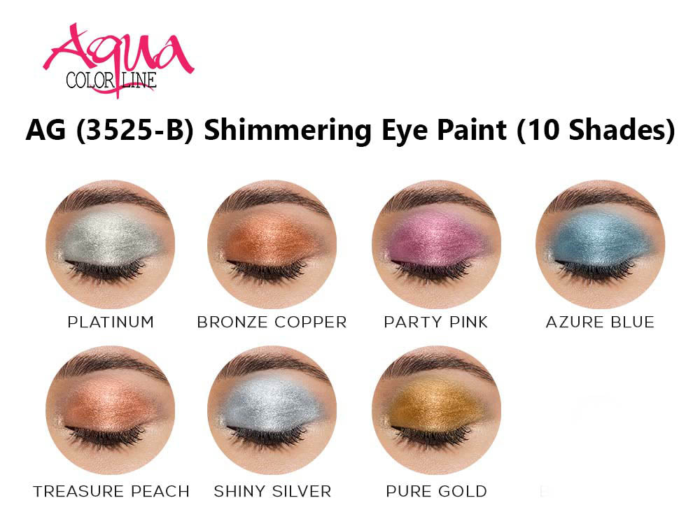 Aqua Color Line Shimmer Eyeshadow |  Eye Shimmering Paint