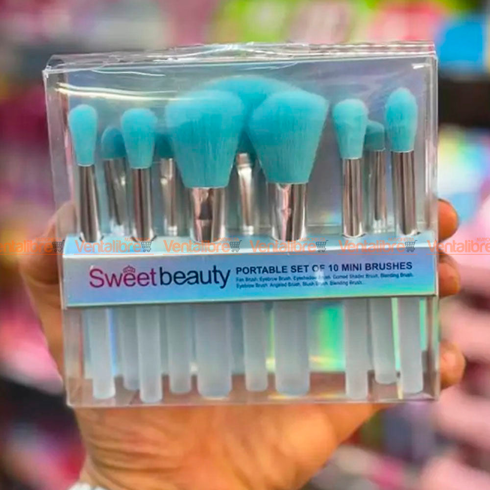 Sweet Beauty Makeup Brush Set Blister X 10 Pcs.