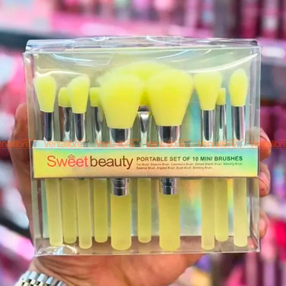 Sweet Beauty Makeup Brush Set Blister X 10 Pcs.
