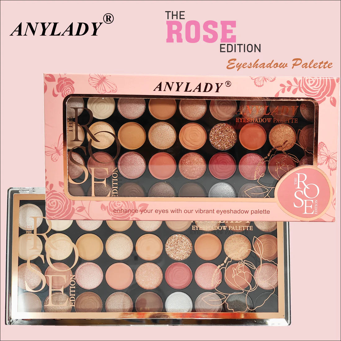 ANY LADY 36 Color Eye Shadow  Palette Rose Edition