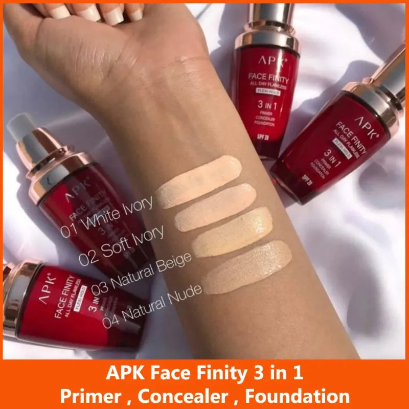 APK Face Finity 3 in 1 Primer Concealer Foundation