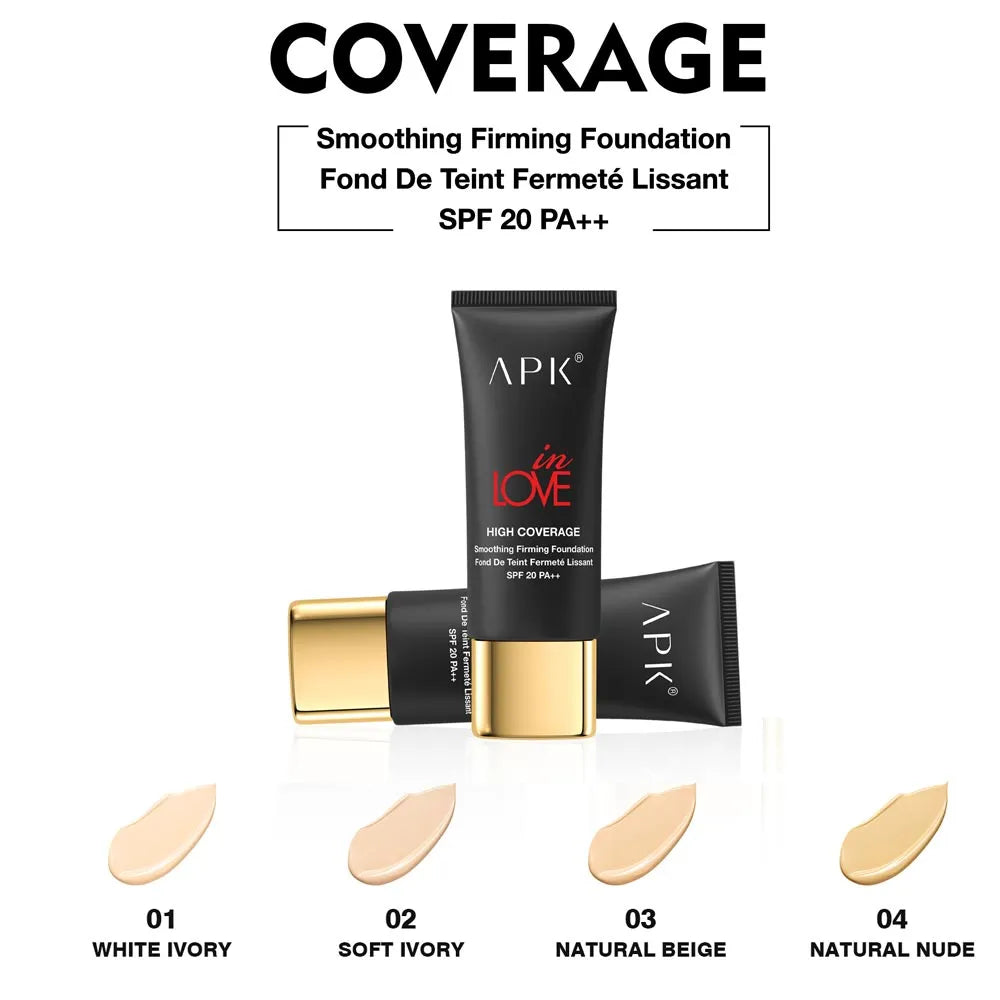 APK In Love SPF20 PA++ High Coverage Smooth Firming Foundation  – 35ml