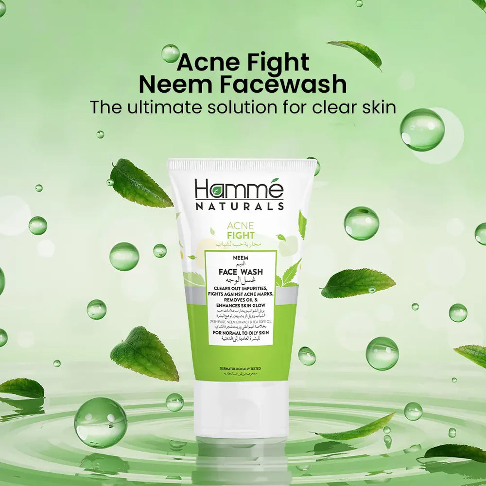 Hamme Natural Acne Fight Neem Face Wash 100ml