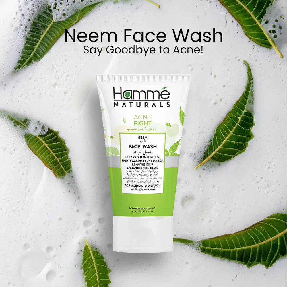 Hamme Natural Acne Fight Neem Face Wash 100ml
